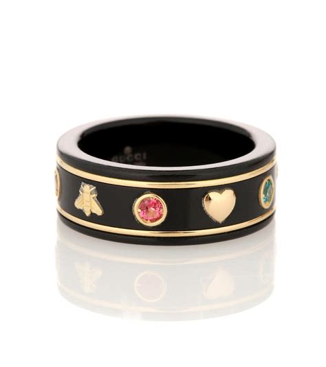 gucci black thick ring|gucci icon ring with gemstones.